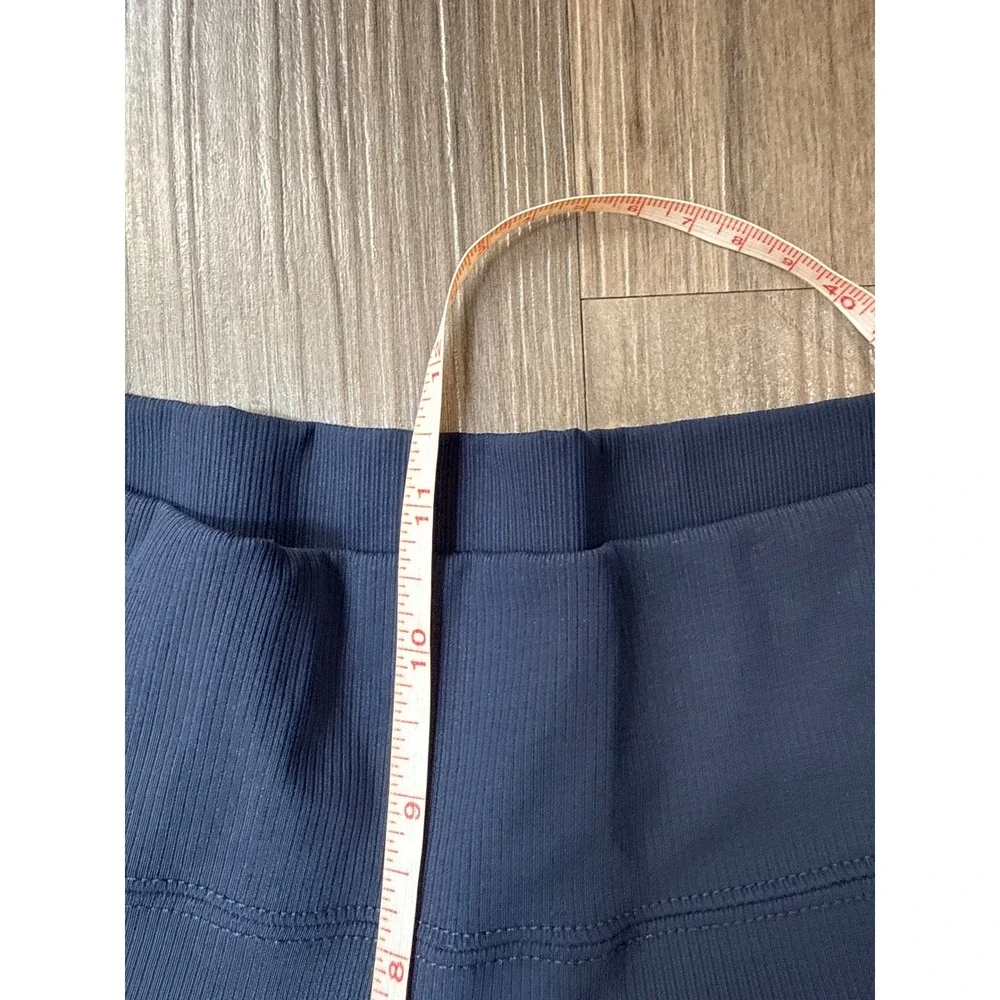 Athleta Venice Joggers Women XXS Navy Blue Ribbed High Rise Active Pants